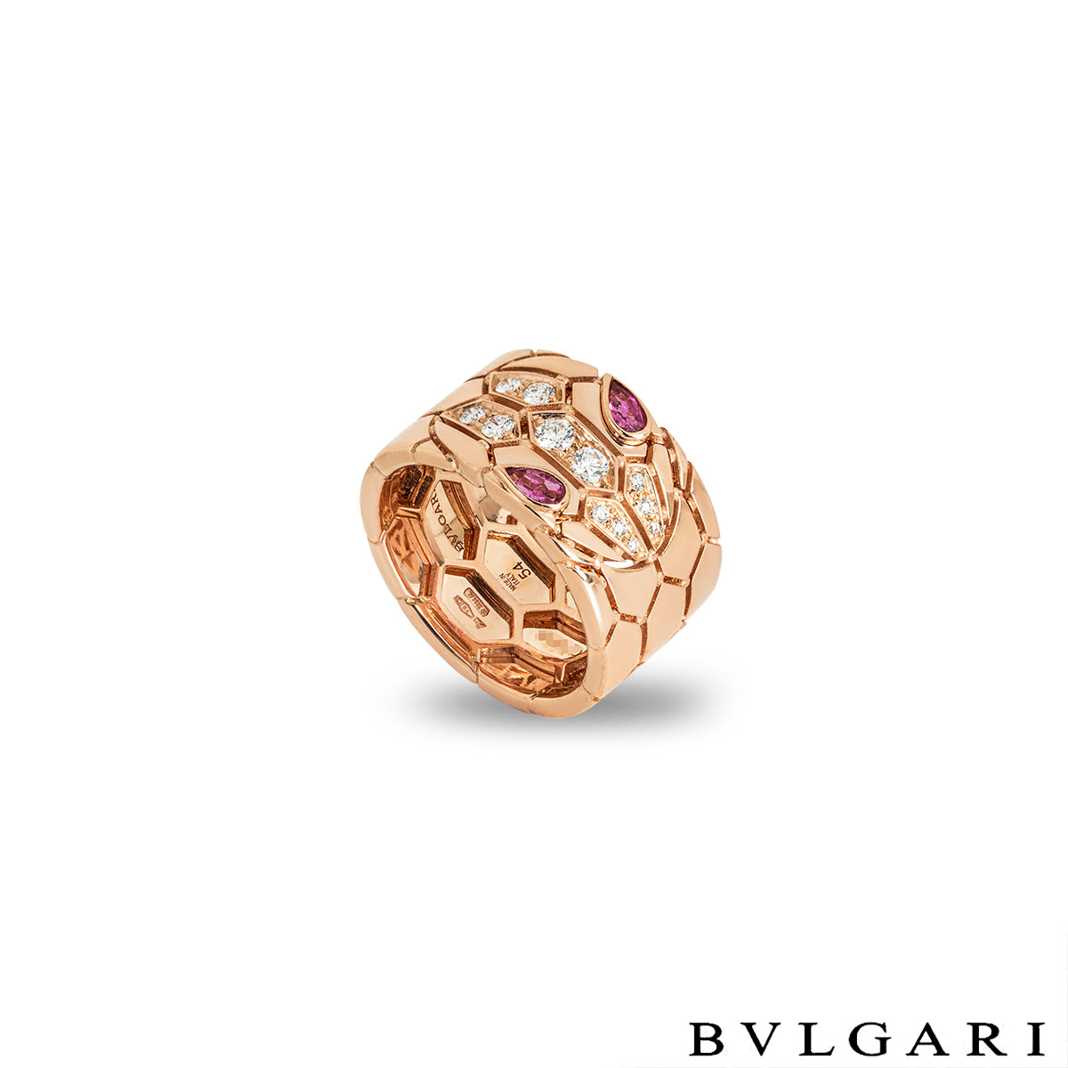 Bvlgari Rose Gold Diamond Serpenti Seduttori Ring 352736